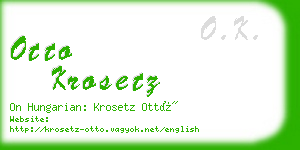 otto krosetz business card